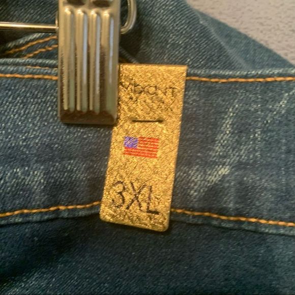 Vibrant Ripped Knee Bell Bottom Jeans 3X USA New - Picture 4 of 4